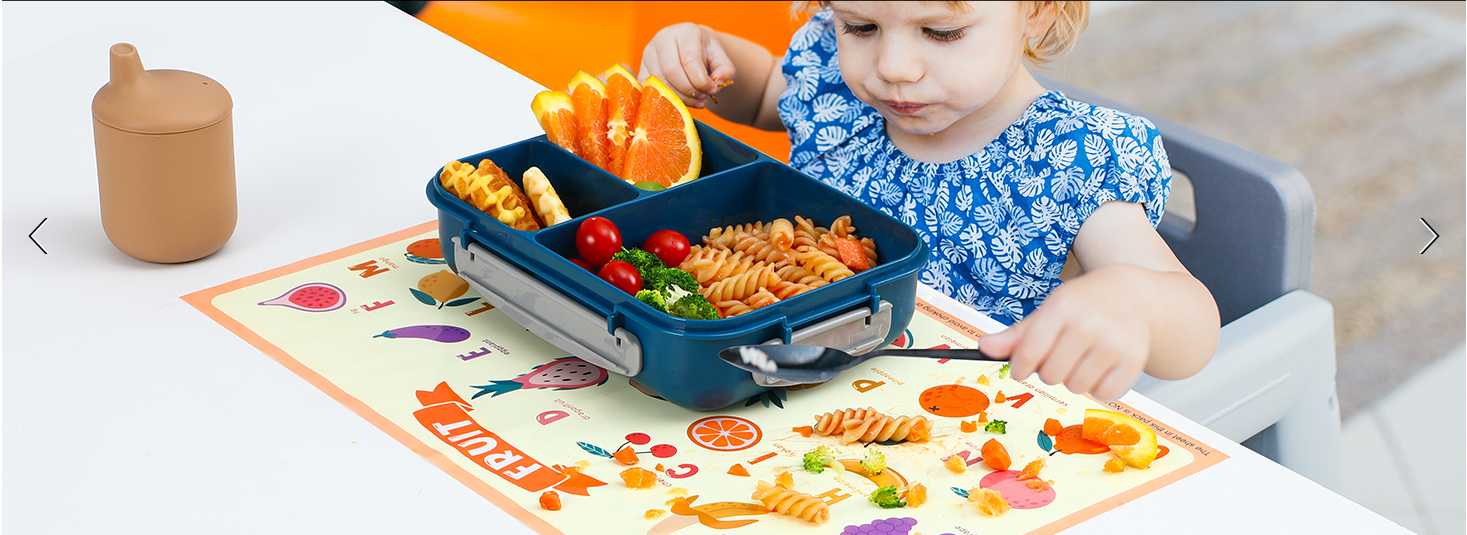 Pārtikas kvalitātes Pašlīmējošs, iemērcams bērnu galda paklājiņš