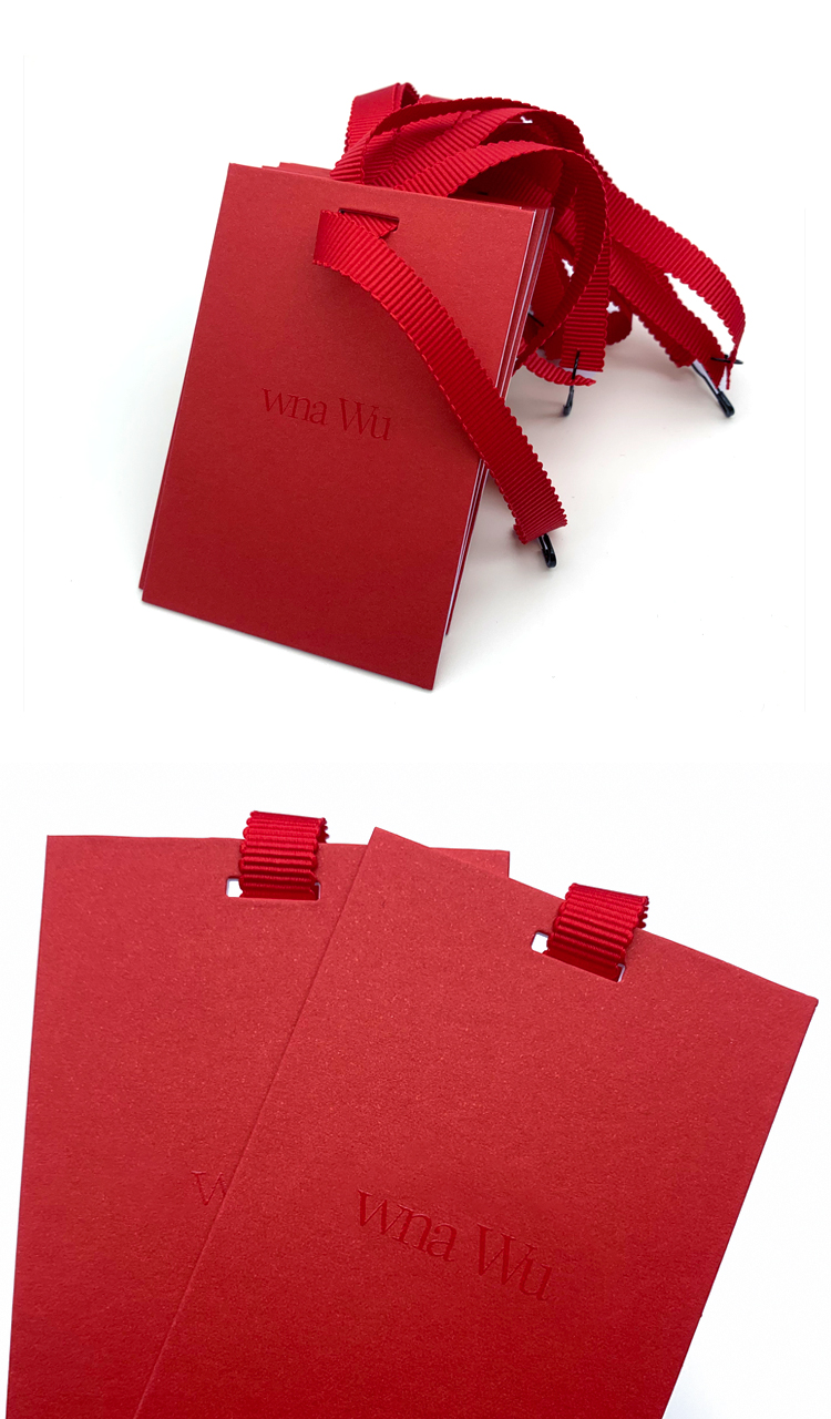High-end aangepaste dikke papieren kledingstuk hangt tags voor het verpakken van kleding
