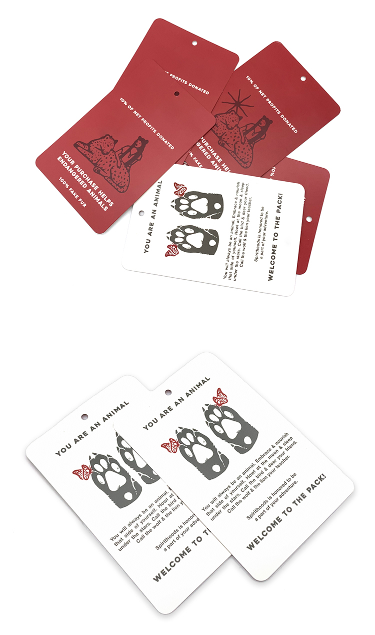Tag produk berkualiti tinggi OEM procuts kad warna yang diperibadikan tag hayunan hangtag