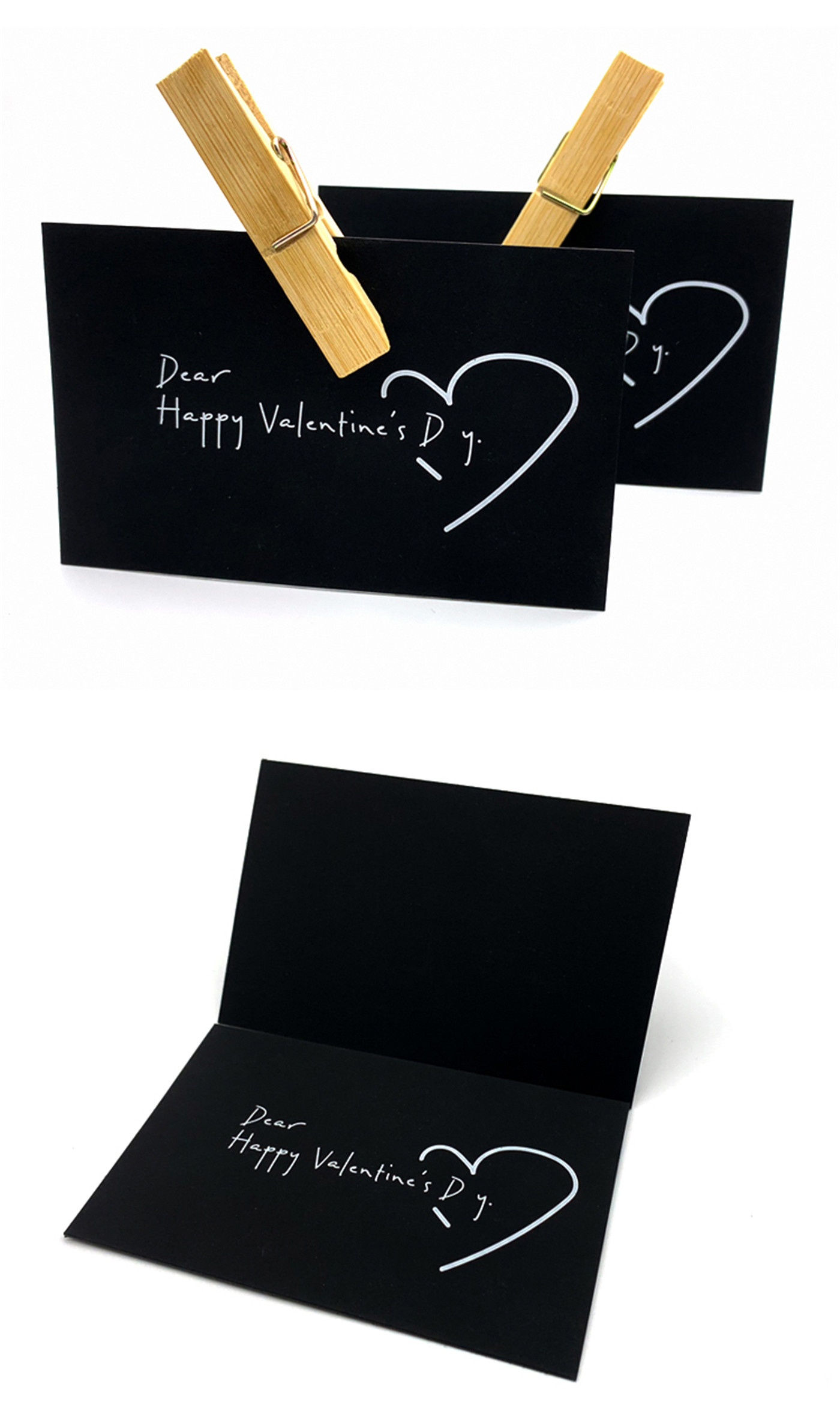 wholesale matte paper black marketing thank you card  (1)
