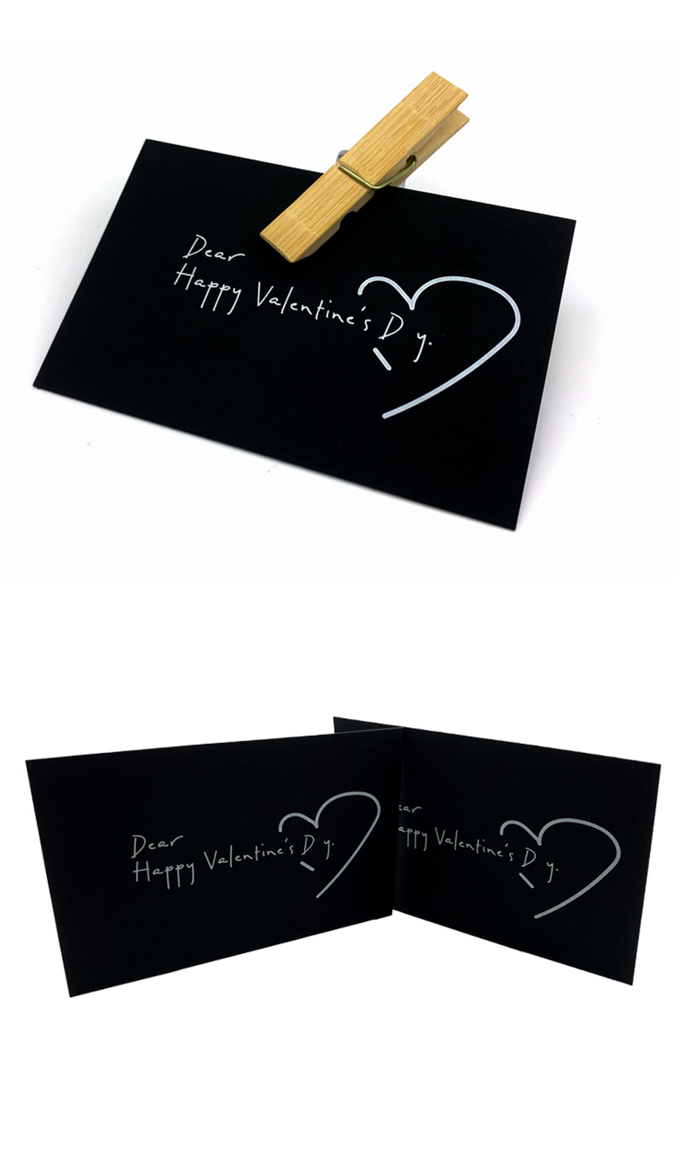 wholesale matte paper black marketing thank you card  (3)
