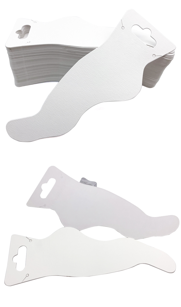 Paper card tag factory supply custom foot shape socks tag hanging tag