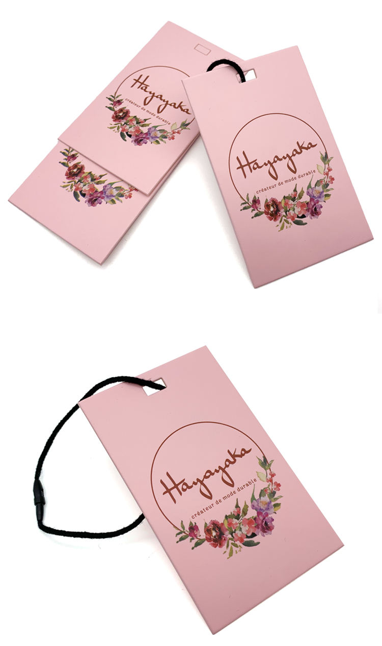 Factory wholesale sweet style swing tag lady's clothing hang tag Vendor